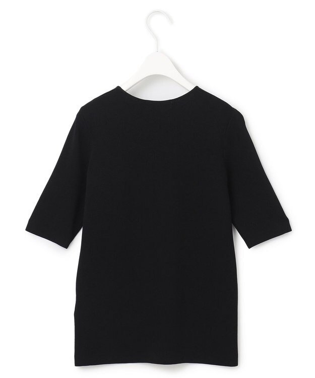 ICB L 【洗える】シルクヴィスコースハイゲージ プルオーバー ブラック系