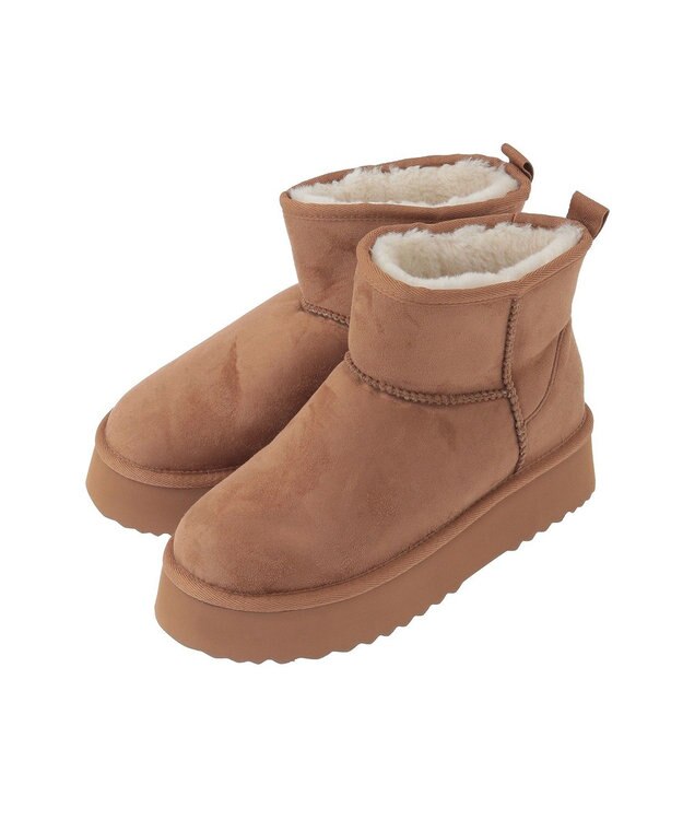 earth music&ecology ＯＲｉｅｎｔａｌ　ＴＲａｆｆｉｃ　ムートンタッチブーツ Camel