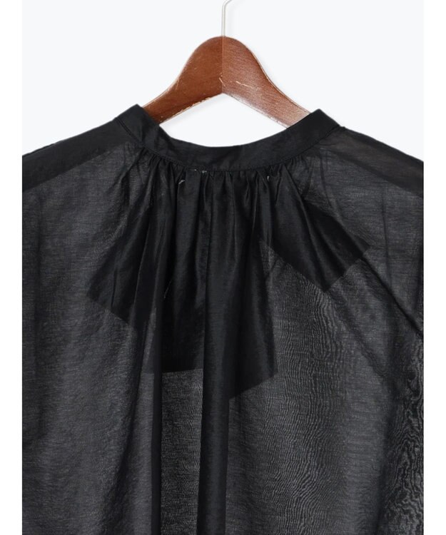 Te chichi レザーライクバックリボンブラウス ブラック