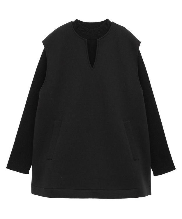 AMERICAN HOLIC ＳＥＴ　リブニットプルオーバー＋ポンチベスト Black