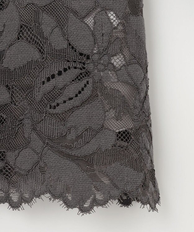 自由区 S 【洗える】フルールコードレース ブラウス スレート