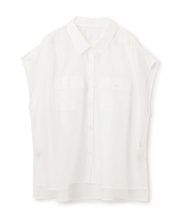 GRACE CONTINENTAL ギャザーシャツ ホワイト