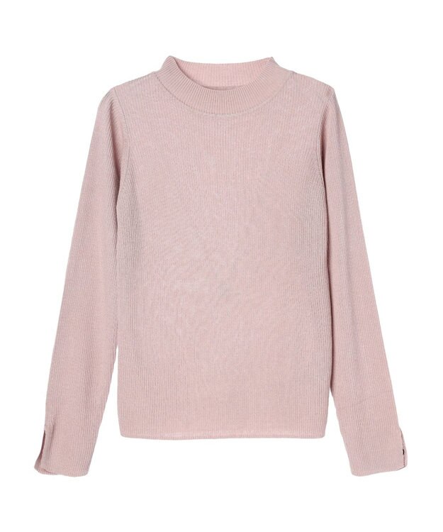 earth music&ecology シアーリブニットプルオーバー Pink Beige