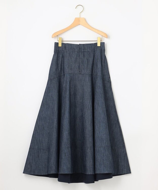 組曲 L 【組曲×setsuko sagittaire】ストレッチデニムスカート ネイビー系