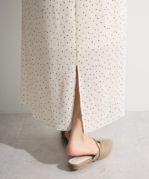 Green Parks 楊柳プリーツスカート Ecru