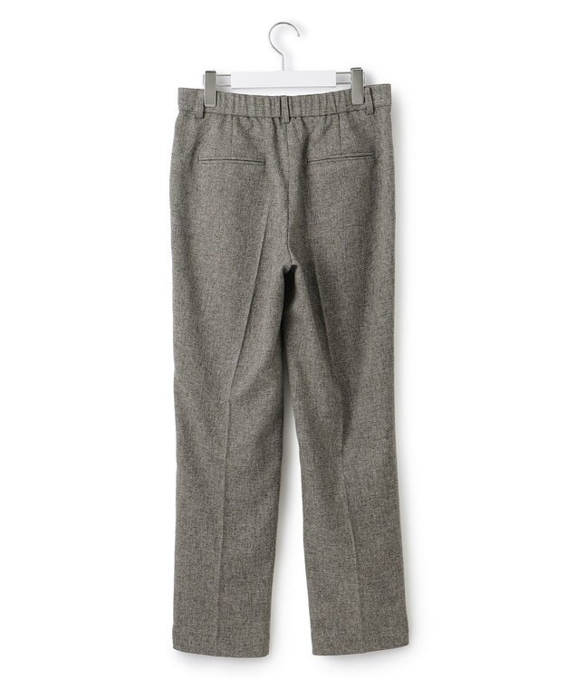 23区 L 【洗える/セットアップ対応】ウールライクカルゼ テーパード パンツ グレー系