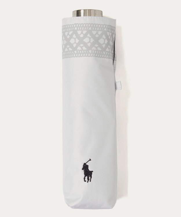 MOONBAT 【WEB限定/ 遮光率100％/遮熱/UV】POLO RALPH LAUREN（ポロ ラルフローレン）晴雨兼用日傘 ワンポイント ポロポニー レース 折りたたみ傘 ホワイト