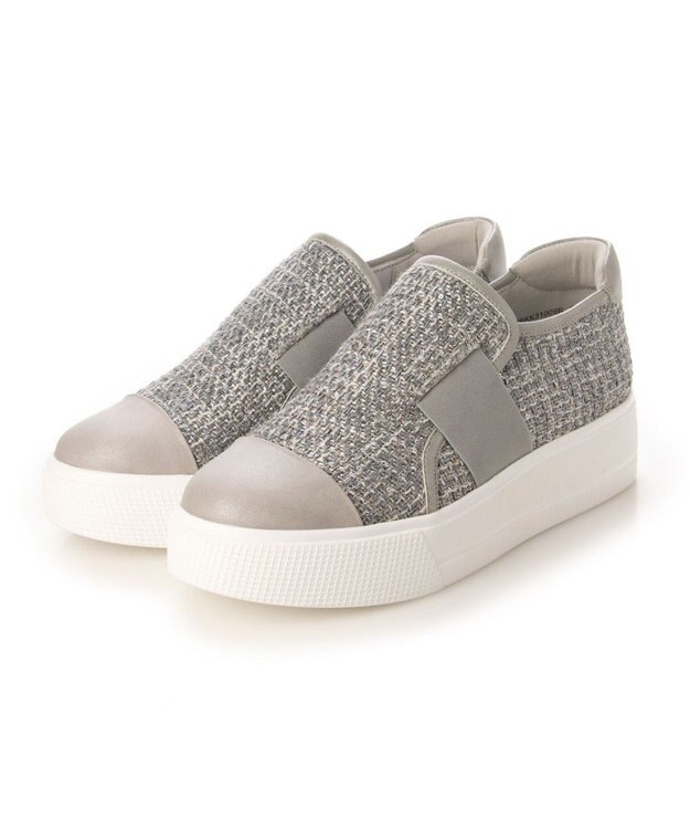 Riz raffinee <Riz raffinee>厚底スリッポンスニーカー グレーキジ