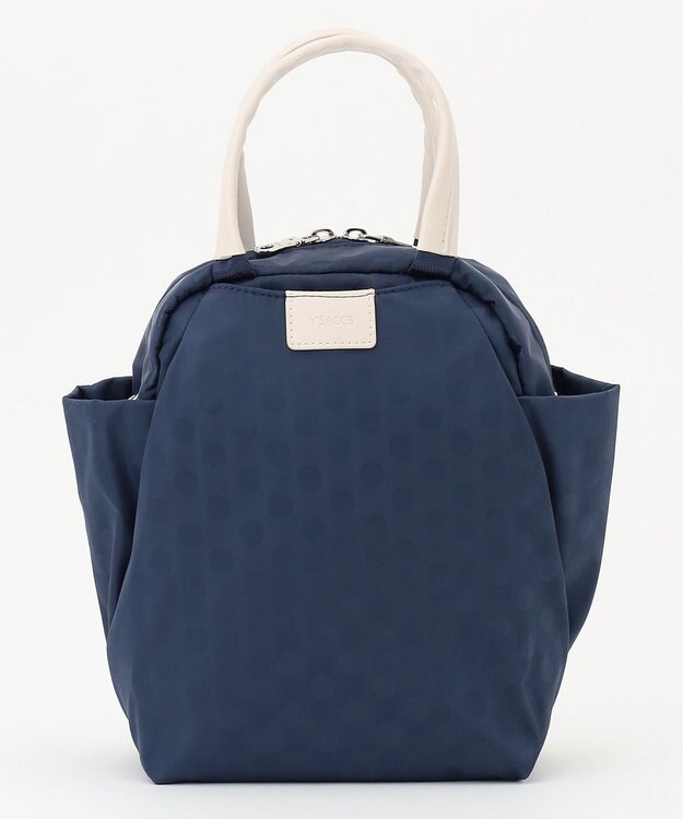 Y'SACCS はっ水ドットジャカード　ショートハンドル付き　軽量2wayショルダー ネイビー