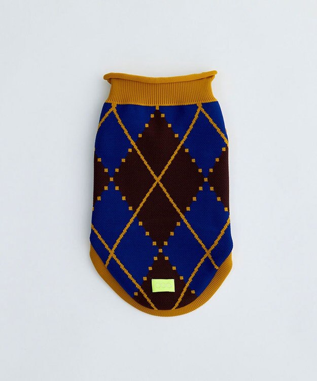 COQ VINTAGE SWEATER アーガイルドッグウェア ブルー