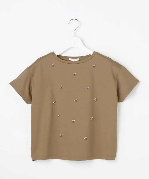 自由区 S ビジュー Tシャツ ブラウン