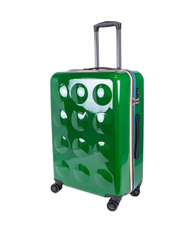 tsumori chisato CARRY 新ネコドットキャリー キャリーバッグ キャリーケース 【 海外旅行にも 約58リットル 3泊 4泊程度 】 グリーン