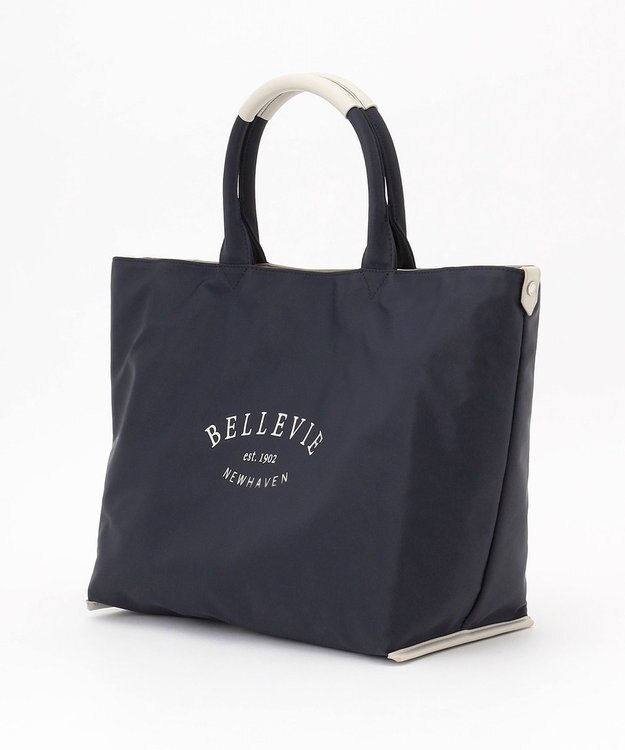 J.PRESS LADIES 【リバーシブル】ナイロン トート ネイビー系