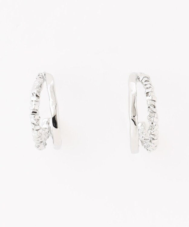 ICB ダブルループピアス シルバー系