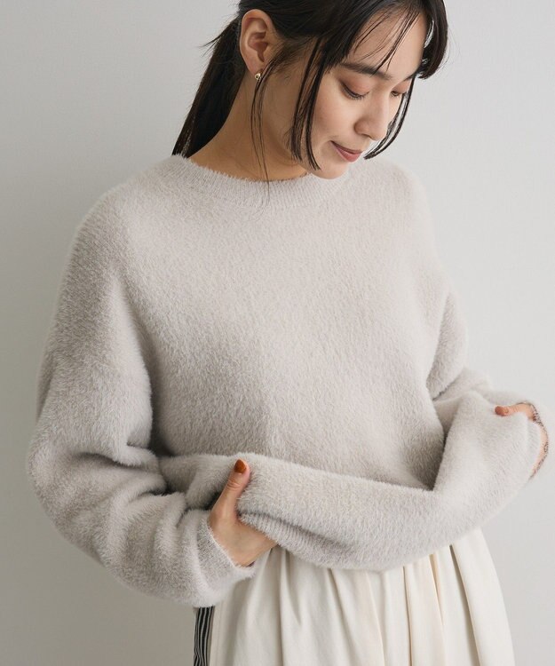 CRAFT STANDARD BOUTIQUE ファーライクニットチュニック Light Gray