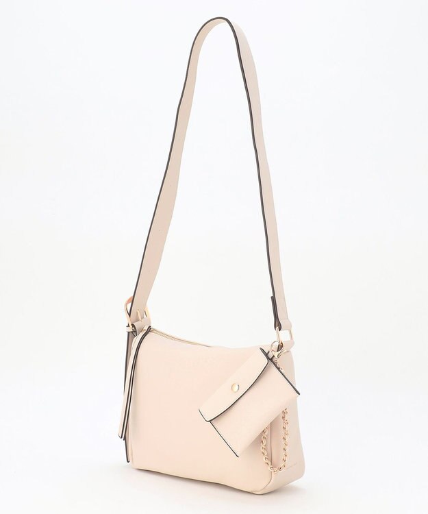 LA BAGAGERIE 【maison vert】 【チェーンチャーム・ミニポーチ付き】2WAYベルトワンショルダー アイボリー