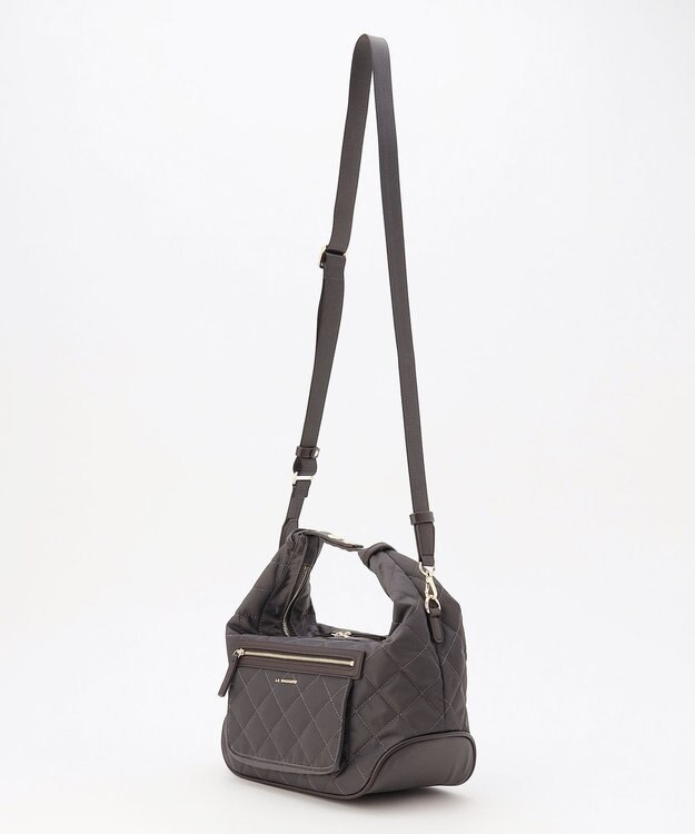 LA BAGAGERIE キルティング2WAYショルダーバッグ ダークグレー