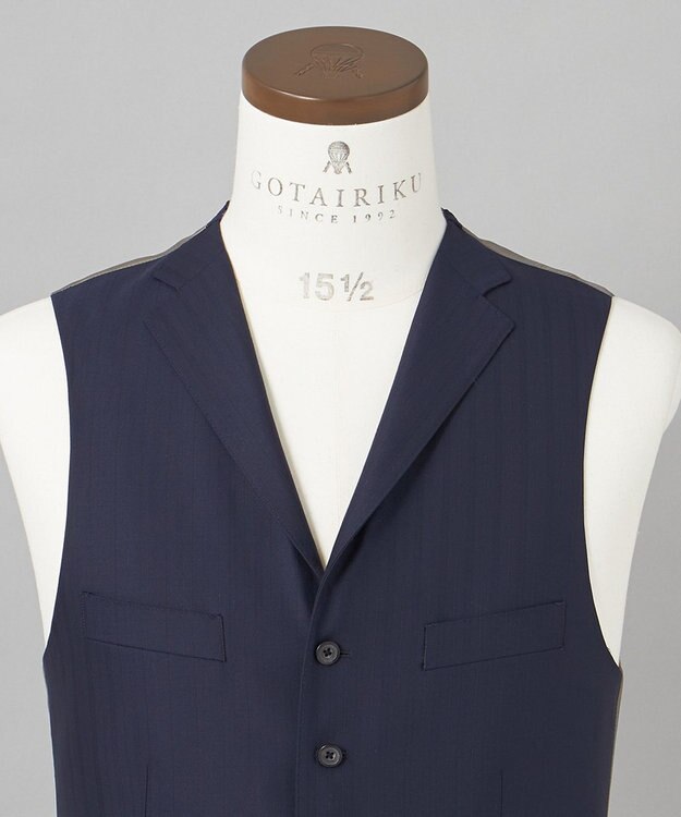 GOTAIRIKU 希少/五大陸限定【御幸毛織】コンパクトヤーン×SUPER120'sWOOL　3ピース（ペーパープレス加工） ネイビー系1