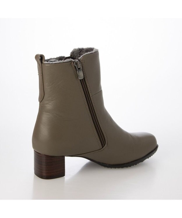 ing 【WEB限定】ダブルファスナーショートブーツ カーキ