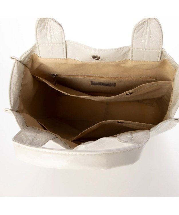 UNBILLION カシュカシュ cachecache / タテ型ショッパートートバッグ アイボリー