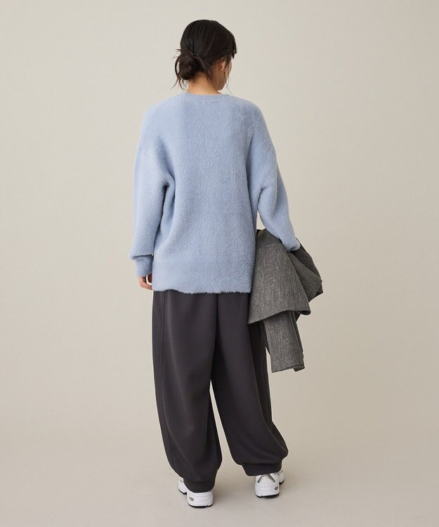 CRAFT STANDARD BOUTIQUE ファーライクニットチュニック Blue