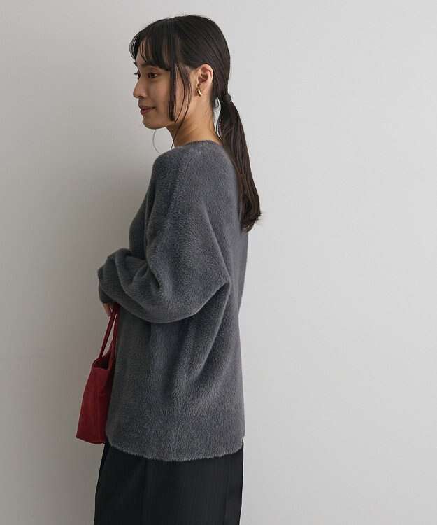 CRAFT STANDARD BOUTIQUE ファーライクニットチュニック Dark Gray