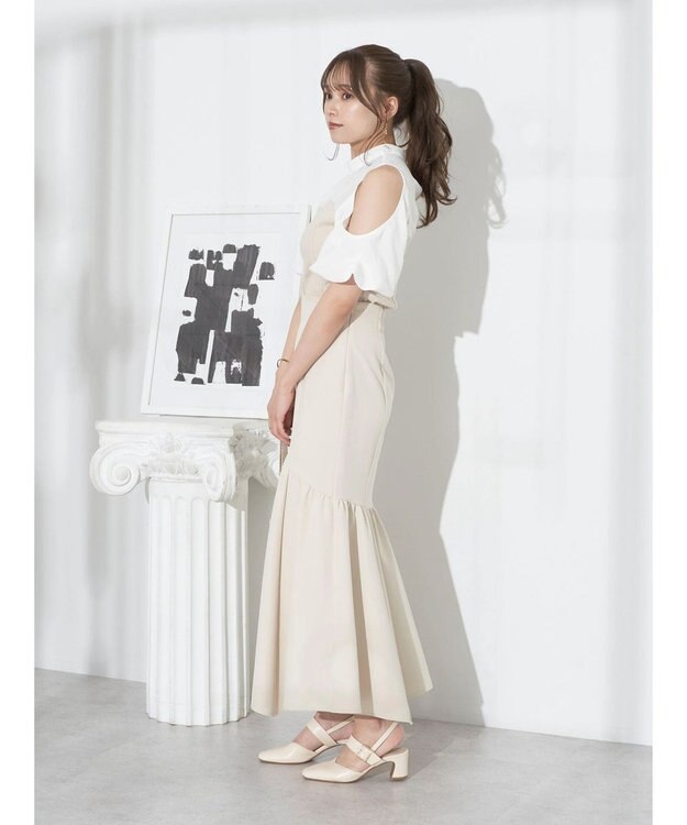 earth music&ecology オープンショルダードッキングプルオーバー Ivory