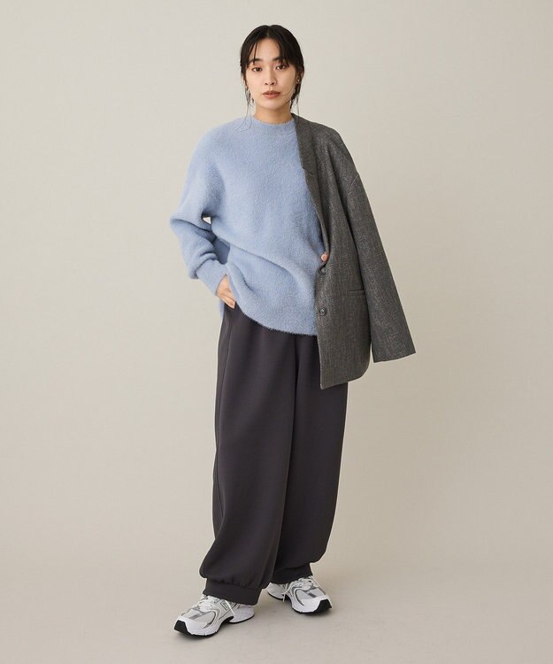 CRAFT STANDARD BOUTIQUE ファーライクニットチュニック Blue