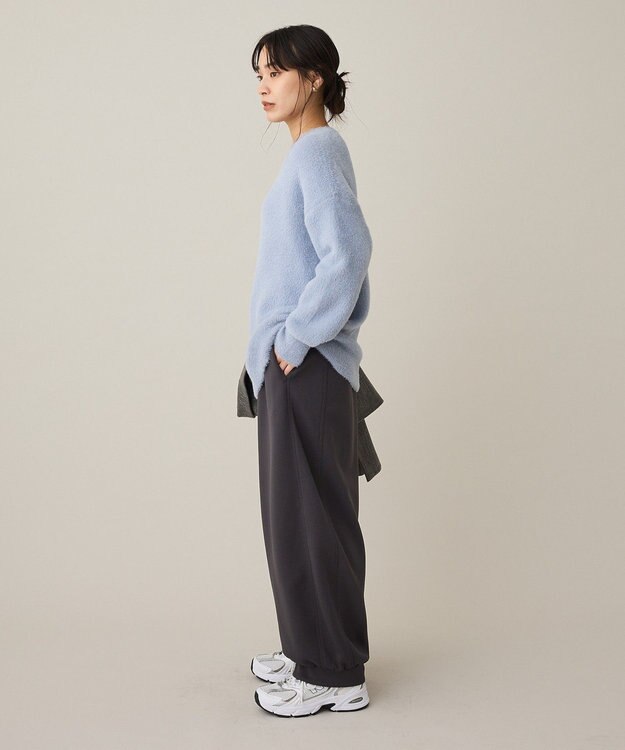 CRAFT STANDARD BOUTIQUE ファーライクニットチュニック Blue
