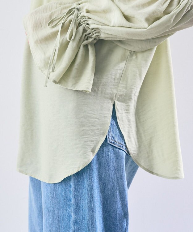 YECCA VECCA 2wayギャザーデザインブラウス Light Green