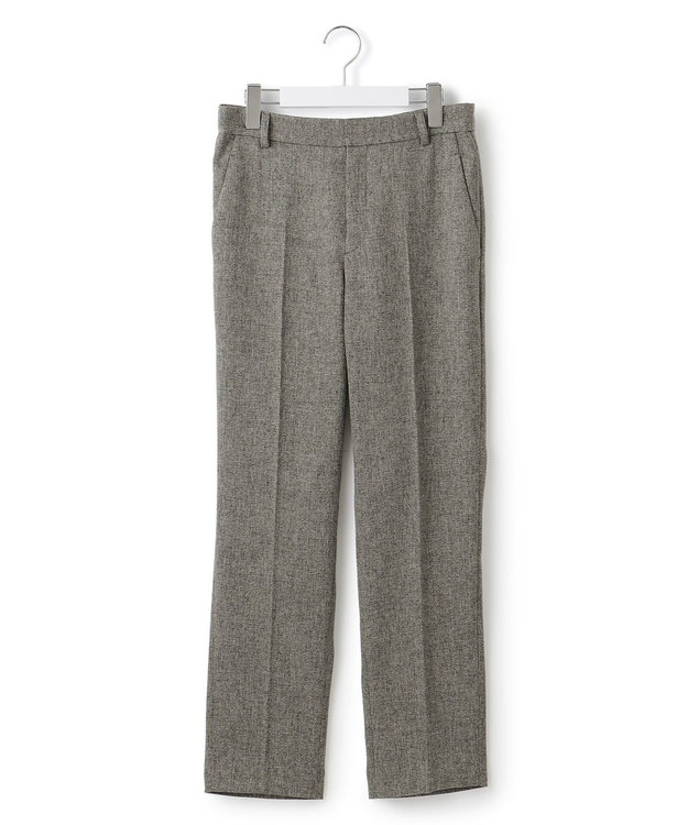23区 L 【洗える/セットアップ対応】ウールライクカルゼ テーパード パンツ グレー系