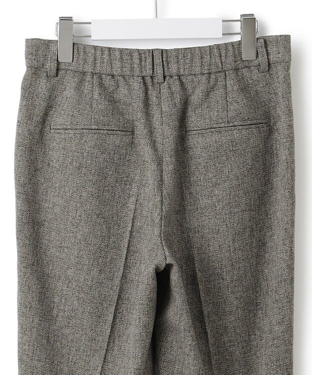 23区 L 【洗える/セットアップ対応】ウールライクカルゼ テーパード パンツ グレー系
