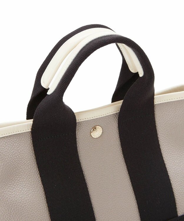 TOPKAPI 【Breath TOPKAPI】スコッチグレイン ネオレザー ミニ トート バッグ ショルダー付き S グレージュ