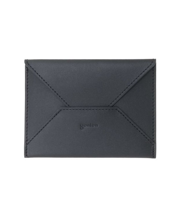 genten コンパト エンベロープカードホルダー クロ