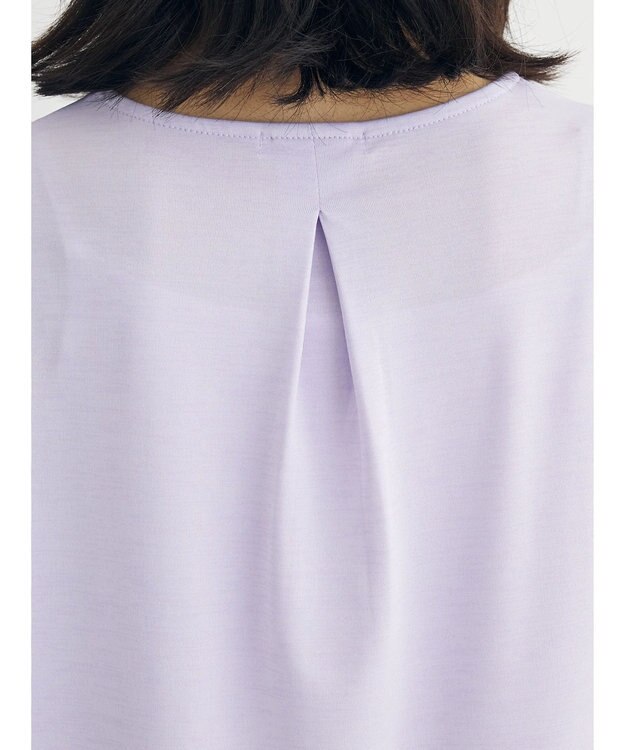 Green Parks バー付き７分袖ブラウソー Purple