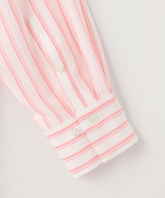 自由区 【洗える】SOMELOSテンセルチュニック シャツ オフ×ピンク