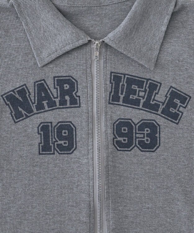 WEGO ロゴダブルZIPトップ 杢グレー