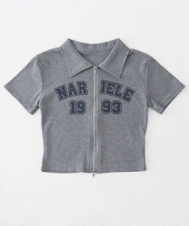 WEGO ロゴダブルZIPトップ 杢グレー