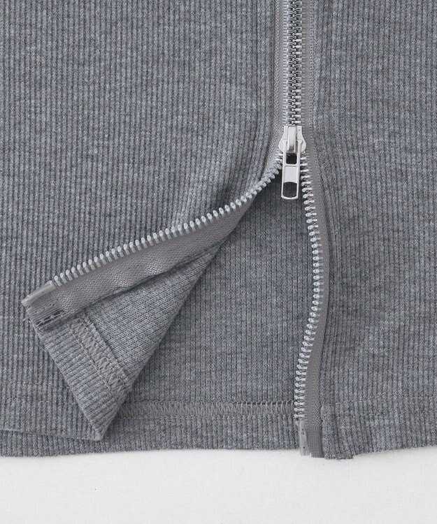 WEGO ロゴダブルZIPトップ 杢グレー