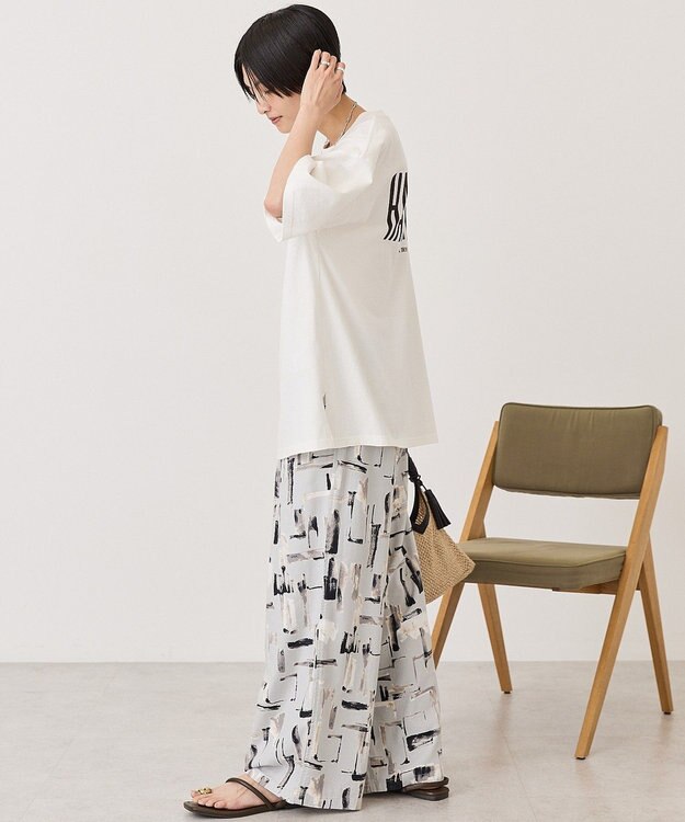 AMERICAN HOLIC バックロゴルーズＴシャツ Off White