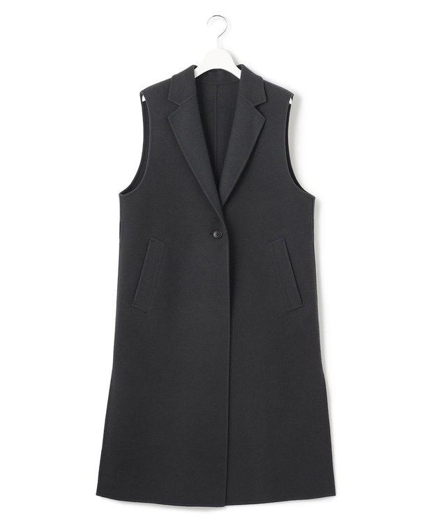 23区 ウールリバー ロング ジレ グレー系