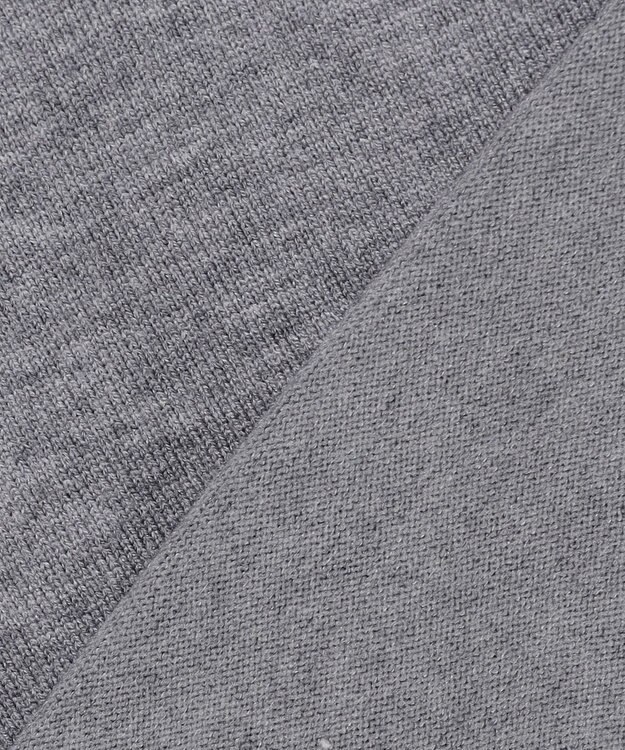 UNFILO フリルトリミング ニット グレー×エクリュ