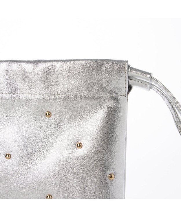 UNBILLION ペルケ perche / 牛革スタッズ・パラコード2wayドロストショルダー シルバー