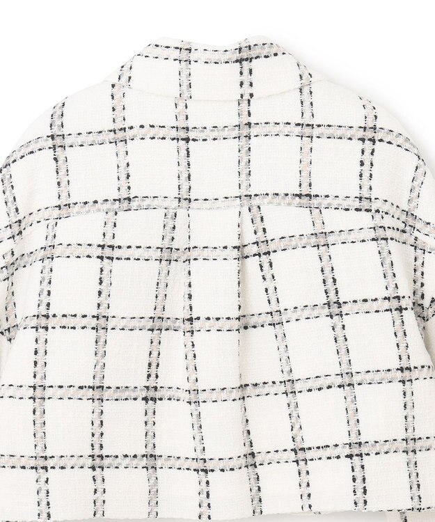 GRACE CONTINENTAL チェックツイードショートジャケット ホワイト