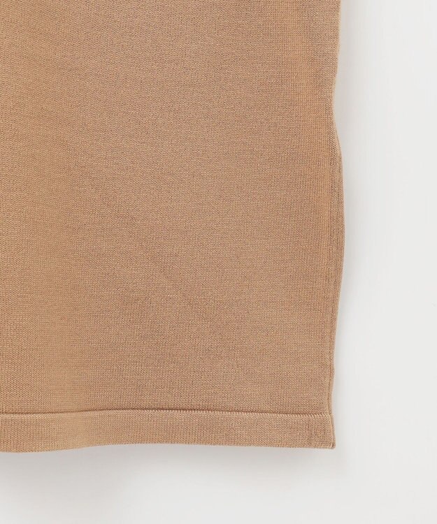 組曲 L 【WEB限定】Vネックニットワンピース キャメルベージュ系