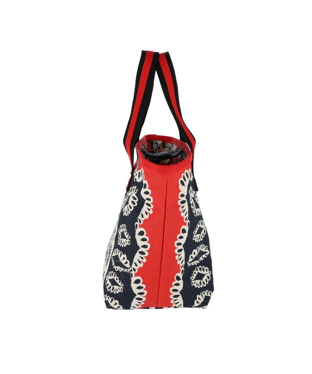 tsumori chisato CARRY ダイヤモンドフラワー ハンドバッグ 手提げ リバーシブル 花柄 ブラック