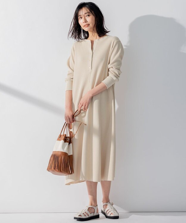 23区 MARCO MASI レザーキャンバスコンビ 巾着 バッグ ダークブラウン系