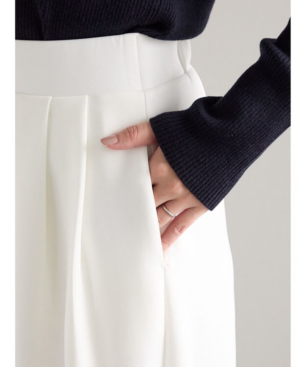 Te chichi ダンボールカーブパンツ オフホワイト