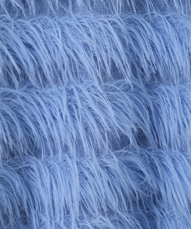 YECCA VECCA フェザーボーダーニット Blue