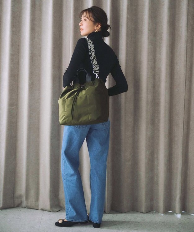 TOPKAPI 【TREASURE TOPKAPI】ナイロン パターンベルト付き 2way トートバッグ / 8ポケット モスグリーン